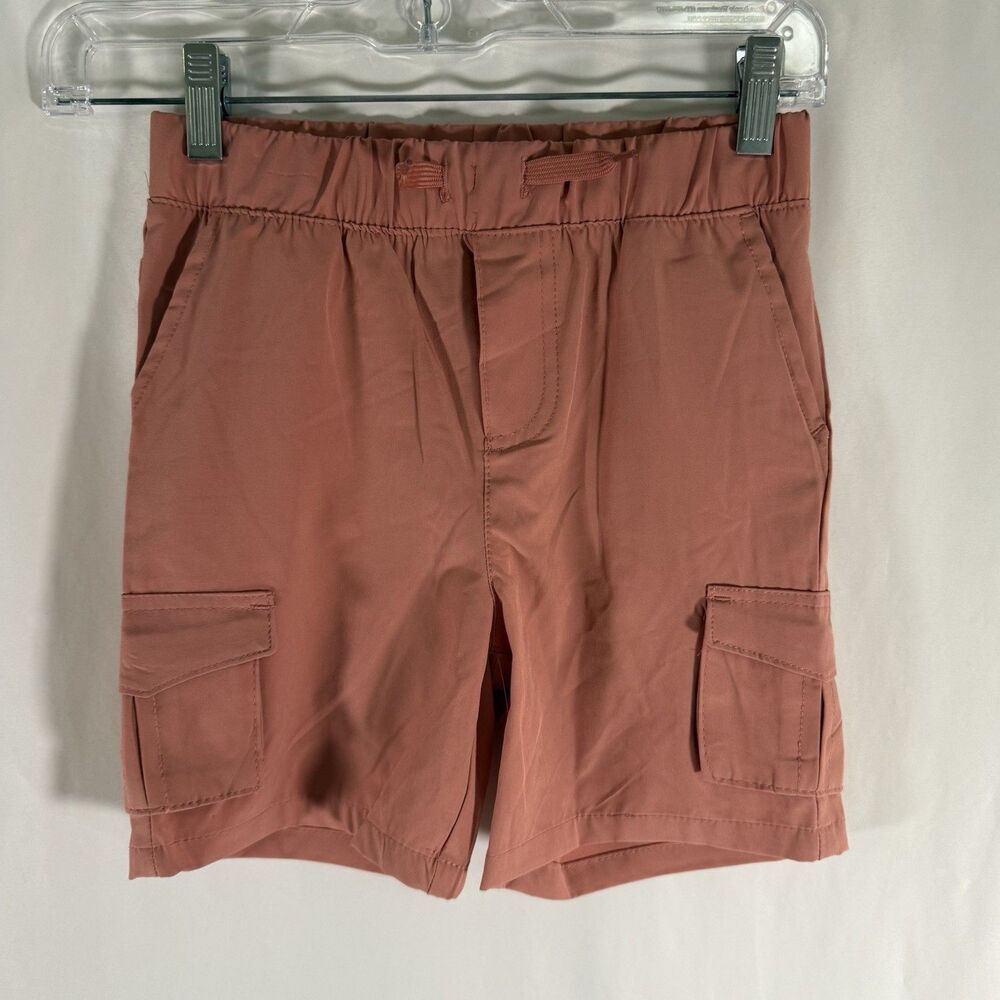 Ben Sherman Cargo Shorts Boys 7 Peach Drawstring Pull On 4.5" Inseam